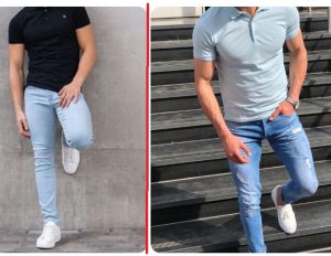 Áo polo nam phối với quần gì đây sẽ là mẫu phối với quần Jeans