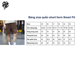 size quần short nam windmills