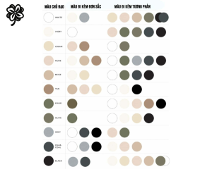 bảng màu quần short nam windmills