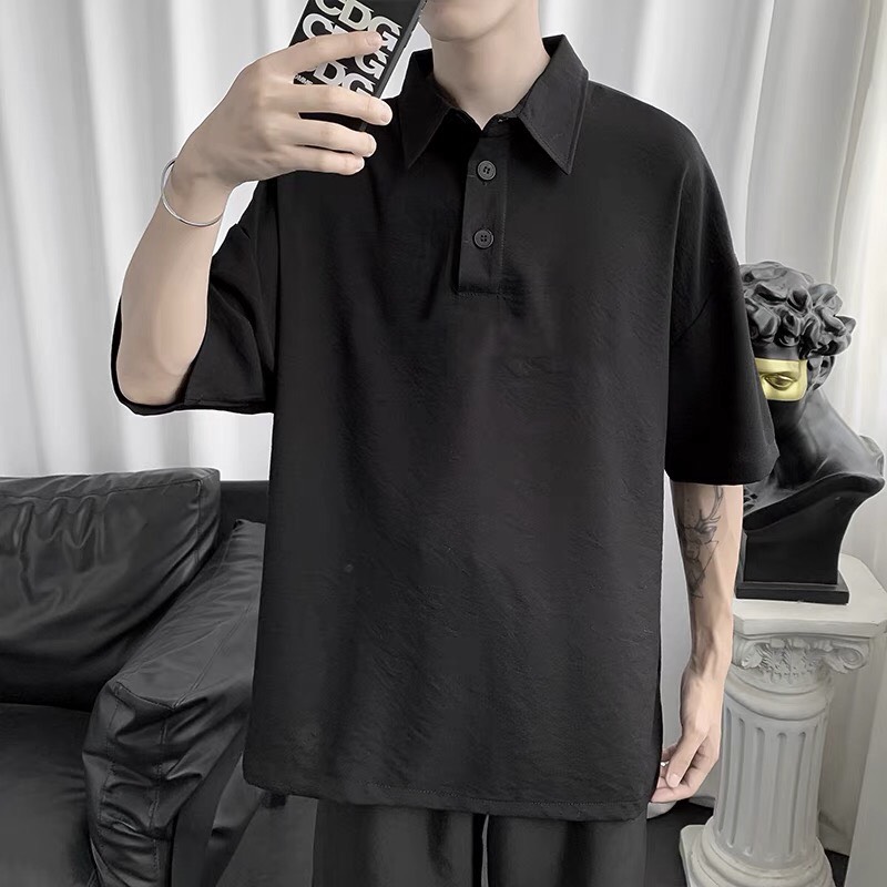 Áo polo nam form rộng phong cách mới